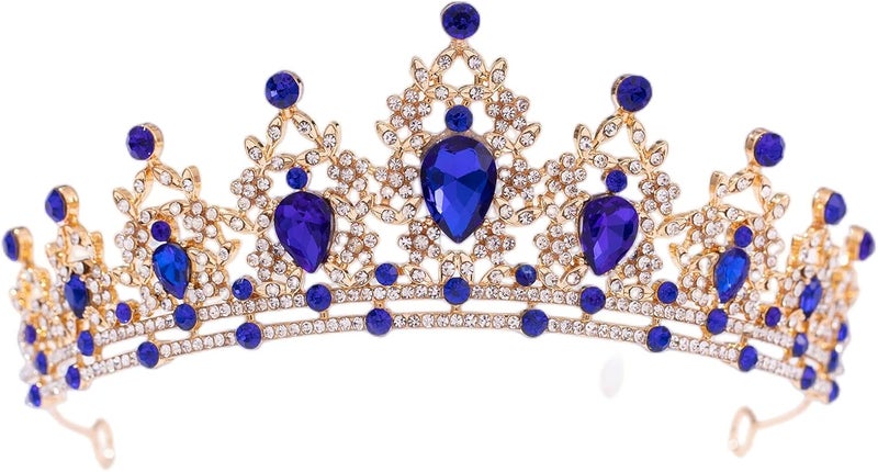 FORSEVEN Crystal Tiaras for Women, Wedding Tiaras and Crowns for Women Tiaras for Birthday Party Princess Crown Hair Accessories Bride Rhinestone Christmas Decorations Headband - Image 1